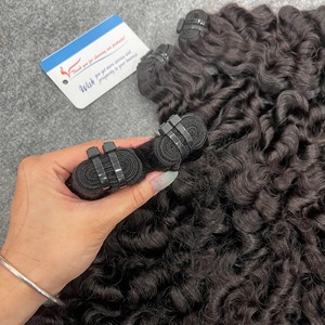 Premium Machine Weft Steam Burmese <b>Curly</b> Hair Natural Color Only 100% Human Hair <b>Extensions</b> Ready To Ship - Product Image 1