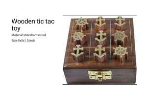 Jeu de Tic Tac Toe en bois éducatif pour enfants en gros avec logo personnalisé - Table d'activités d'apprentissage écologique - Product Image 5