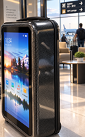 Layar LCD Digital Signage Portabel Tahan Air Android 21,5 Inci untuk Iklan, Acara, dan Promosi Ritel