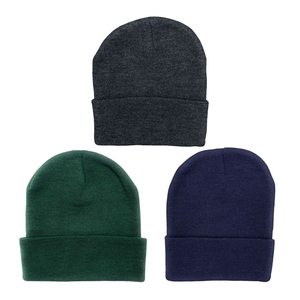 OEM White Knit Beanie Hat Ribbed <b>Winter</b> <b>Cap</b> Women Men Soft Warm Stretch Plain Skull <b>Cap</b> Wholesale Supplier - Product Image 1