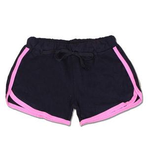 Shorts de Algodón Negro para Mujer, con Cordón Ajustable, Color Sólido, Tejido Casual, Transpirable, Cintura Media, Corte Regular, Secado Rápido, Ecológicos - Product Image 3