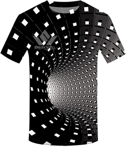 Camiseta Gráfica de Hombre con Diseño de Lobo y Bosque, Manga Corta, Cuello Redondo, Estampado por Sublimación, Corte Regular, Informal, de Poliéster - Product Image 5