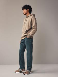 Pantalones vaqueros clásicos de corte recto hechos con tela vaquera de alta calidad, detalles desgastados con estilo, cierre de botón seguro y un ajuste relajado. - Product Image 2