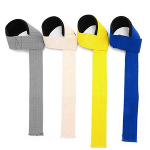 Sangle de levage réglable en coton personnalisée antidérapante pour fitness, musculation, entraînement, avec logo personnalisé, pour l'entraînement des poignets et des poids - Product Image 3