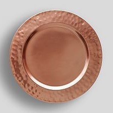 Plateau de service en cuivre martelé de style vintage, finition laiton faite à la main, plat décoratif pour la décoration de la table de salle à manger et de la cuisine - Product Image 6