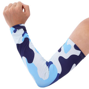 Elastic Arm Sleeves for Men Comfortable <b>Compression</b> Fit Sports Protection UPF50+ Polyester/Cotton Full Length for Volleyball - Product Image 2
