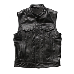 Nouvelle veste de motard tendance 2026 pour homme en cuir véritable, noire, col montant, fermeture éclair, style moto, respirante - Product Image 1