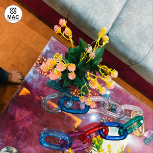 Decoración del hogar: Eslabones de cadena de resina personalizables de gran tamaño y colores claros, eslabones grandes de resina multicolor disponibles. - Product Image 1