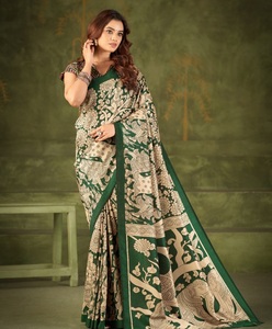 <b>Indian</b> Traditional Casual Saree with Kalamkari Print for Daily Wear and Festive Function for Women Comfortable Fancy Outfit - Product Image 1
