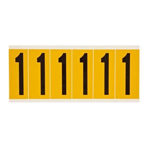 Étiquettes extérieures flexibles de 3 pouces, noir sur jaune, par Brady, pour l'identification des équipements et la signalisation de sécurité - Product Image 1
