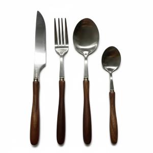 Juego de Cubiertos de Acero Inoxidable de Alta Calidad con Mangos de Madera Duraderos, Cubertería Moderna y Elegante, Vajilla, Cubertería para Comedor, Mejor Precio - Product Image 3