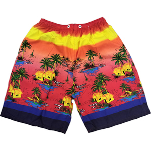 Shorts de bain mi-longs 100 % polyester à séchage rapide pour hommes avec cordon de serrage – En stock à prix abordable - Product Image 2