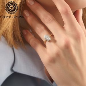 Bague de fiançailles unisexe en argent sterling plaqué or 22 carats avec moissanite taille coussin, sertie à griffes, certifiée IGI, 3 grammes, Charm_Jewells - Product Image 4