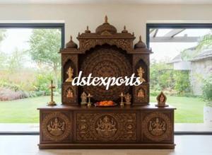 หิ้งไม้สักสไตล์ดวารากาดิชสำหรับบ้านสไตล์ออสเตรเลีย ตกแต่งลายหินอ่อน ทำมือ รูปแบบนกยูง สีขาว ราคาโรงงาน - Product Image 4