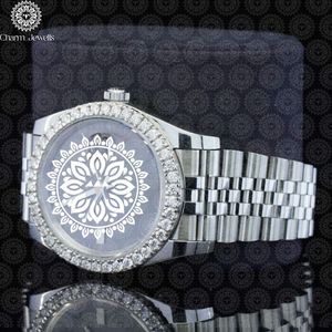 Montre de Luxe Charm pour Homme en Acier Inoxydable, Cadran 40mm, Mouvement Mécanique Analogique, Verre Saphir, Bracelet 20mm de Largeur, 10 ATM - Product Image 3