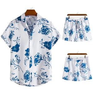 Ensembles d'été pour hommes, vente en gros, t-shirt et short en coton, vêtements de sport, tissu respirant, vêtements légers, vêtements décontractés - Product Image 3
