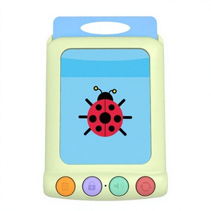Máquina de Aprendizaje con Tarjetas Inteligentes Montessori, Tarjetas Educativas con Voz, Juguete Educativo con 112 Tarjetas de Doble Cara para Terapia del Habla para Niños Pequeños - Product Image 1
