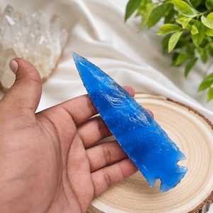 Puntas de Flecha de Selenita Azul Agua, Puntas de Flecha de Piedra Natural, Puntas de Flecha de Estilo Nativo para Venta al por Mayor - Product Image 2