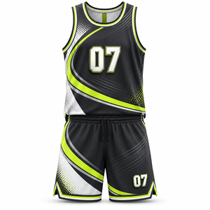 Ensemble de maillot et short de basket-ball personnalisés, uniforme de basket-ball sublimé pour les jeunes et les adultes, vente en gros - Product Image 1