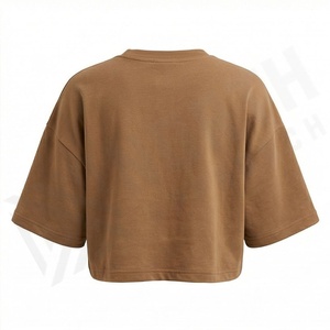 เสื้อครอปท็อปผู้หญิงผ้าฝ้ายสีพื้นแบบสลิมฟิตผสมผ้าไหมสไตล์สตรีทแวร์สำหรับออกกำลังกายและเล่นกีฬา - Product Image 2