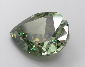 Bague de fiançailles en diamant vert foncé vif fantaisie certifié IGI, clarté VVS, cultivé en laboratoire CVD, taille poire EX-VG, pour la création de bijoux style hip-hop - Product Image 3