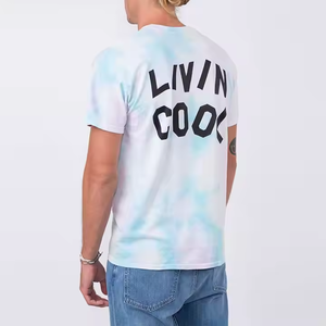 T-shirts tie-dye pour hommes, couleur personnalisable, haute qualité, 100% coton, coupe ample, respirant, vente en gros, fabriqué au Pakistan - Product Image 2