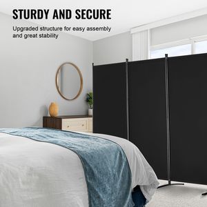 Divisorio Pieghevole a 4 Pannelli - Schermo Portatile per Privacy dal Design Semplice, Separatore Autoportante per Ambienti - Product Image 4