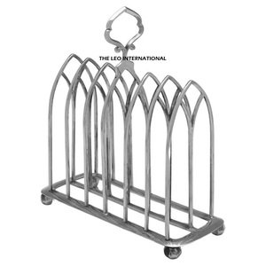 Newest Silver Metal Toast Holder Premium Stainless Steel <b>Rack</b> Elegant <b>Kitchen</b> Use and Stylish Dining Table Accessory - Product Image 6