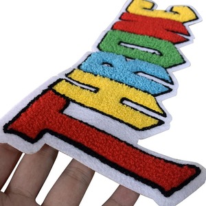 Colorful Chenille Embroidered Eco-Friendly <b>Sew</b>-<b>On</b> <b>Patch</b> Nonwoven Felt Applique English Letter Design for Cloth Hats & Bags - Product Image 4
