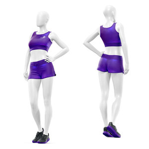 Conjunto Deportivo de 2 Piezas para Mujer, Top Deportivo y Pantalones Cortos de Secado Rápido, Ropa para Yoga, Running, Gimnasio, Fitness y Entrenamiento - Product Image 4