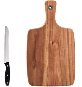 Planche à découper en bois de bambou écologique de taille personnalisée avec poignée, planche à découper en plastique pour servir les aliments, pour une utilisation en cuisine, pour la pizza - Product Image 1