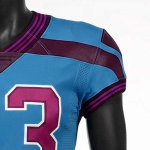 Maillot de football américain personnalisable à faible MOQ - 100% polyester, séchage rapide et respirant, vêtements de sport unisexes - Product Image 3