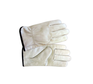 HOLY SIGNS INTERNATIONAL Sheep Grain Leather Anti-Vibration Smooth Safety <b>Driver</b> Work <b>Gloves</b> Strap EN420 Certified Breathable - Product Image 3