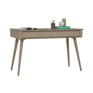 Modern 1200mm Taupe Grey Writing <b>Desk</b> with Solid Rubberwood Legs from Malaysia for <b>Study</b> and Bedroom Use - Product Image 4