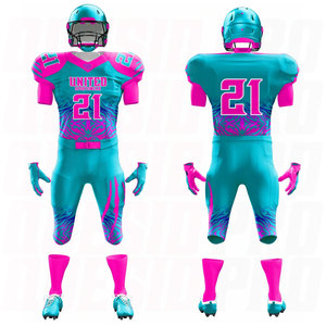 Uniforme de Fútbol Americano Personalizado al por Mayor, Jersey y Pantalones Económicos, 100% Poliéster, Absorbente de Humedad, Diseño 3D Personalizado - Product Image 5