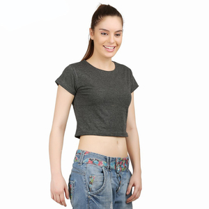 T-shirts courts pour femmes 100 % coton de haute qualité, style streetwear d'été, à manches courtes, couleur unie, avec impression de logo personnalisé, service OEM - Product Image 3