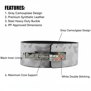 Ceinture de musculation professionnelle Rexfit Sports en cuir de vachette réglable et antidérapante pour la musculation et le powerlifting - Product Image 5