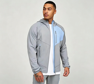 <b>Men</b> Training <b>Jacket</b> Slim Athletic Fit Full Zip Breathable Sportswear Lightweight Long Sleeve Stand Collar Running Workout Front - Product Image 5
