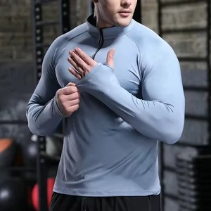 Custom <b>Compression</b> Activewear Tee Manufacturer Fitness Workout <b>Shirt</b> Polyester Spandex Screen Print Private Label Factory Bulk - Product Image 1