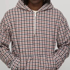 เสื้อสเวตเชิ้ตผู้ชายแบบสวมหัว คอซิป 1/4  ไซส์ใหญ่  ผ้าหนา  สำหรับฤดูหนาว  แบบเรียบ  ไม่มีลาย  สไตล์ลำลอง  ผลิตตามสั่ง - Product Image 1