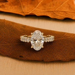 Luxury 3 Carat Oval Cut Lab Grown Diamond Engagement <b>Ring</b> 14K 10K Gold <b>Wedding</b> <b>Ring</b> Womens Bridal Jewelry Gift For Her - Product Image 6