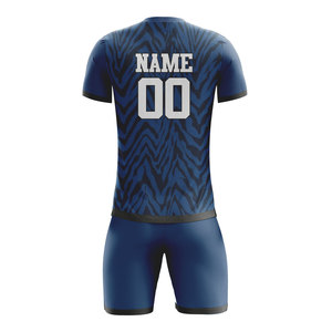 Conjunto de Camiseta de Fútbol Personalizada para Hombre, Diseño a Rayas Azules, Sublimada, Transpirable, Manga Corta, Ajuste Atlético, Uniforme para Todas las Temporadas - Product Image 2