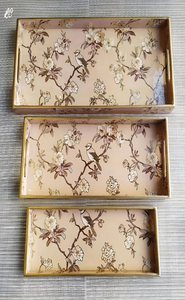 Premium Quality MDF Board <b>tray</b> Set of 3 Enamel Floral Print <b>Tray</b> Set Home Decor <b>Breakfast</b> Jewelry Organizer <b>Trays</b> - Product Image 4