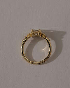 IGI/GIA Lab Grown Cut Diamond Vintage 14K Boda amarilla/Compromiso Anillo unisex en oro blanco fino Anillo de aniversario digno de fiesta - Product Image 2