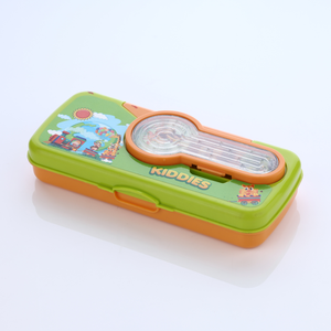 Plastic Pencil <b>Box</b> Durable Body Spacious Compartments Secure Closure Lightweight Eco-Friendly Design for School Stationery - Product Image 1
