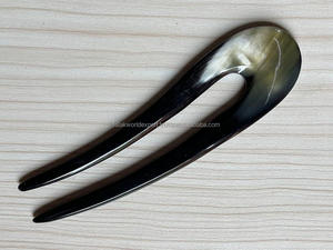 Accessoires pour cheveux faits à la main en corne de buffle polie de haute qualité, fourchettes à cheveux, bâtonnets, barrettes, pinces, objets de collection pour bijoux Matiss - Product Image 6