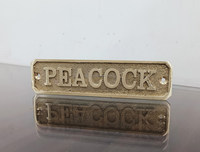 Plaques de porte nautiques personnalisées en laiton moulé, fourniture d'usine, panneaux aquatiques étanches, personnalisables, robustes, durables, épaisseur 4 mm, pour hôtels