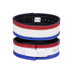 Correas de Entrenamiento para Levantamiento de Pesas, Cinturón de Soporte Lumbar de Cuero Vacuno, Transpirable, Impermeable, Ajustable, Protección Avanzada - Product Image 1