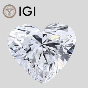 Diamant de laboratoire taille cœur 1 carat, pureté E VS2, certifié IGI pour la fabrication de bijoux - Product Image 1