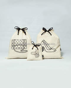 Drawstring Bags Indian Bag Cotton Canvas Personalized Logo Printed Gift Packaging Cosmetic Drawstring Bag Storage <b>Clothes</b> Bag - Product Image 4